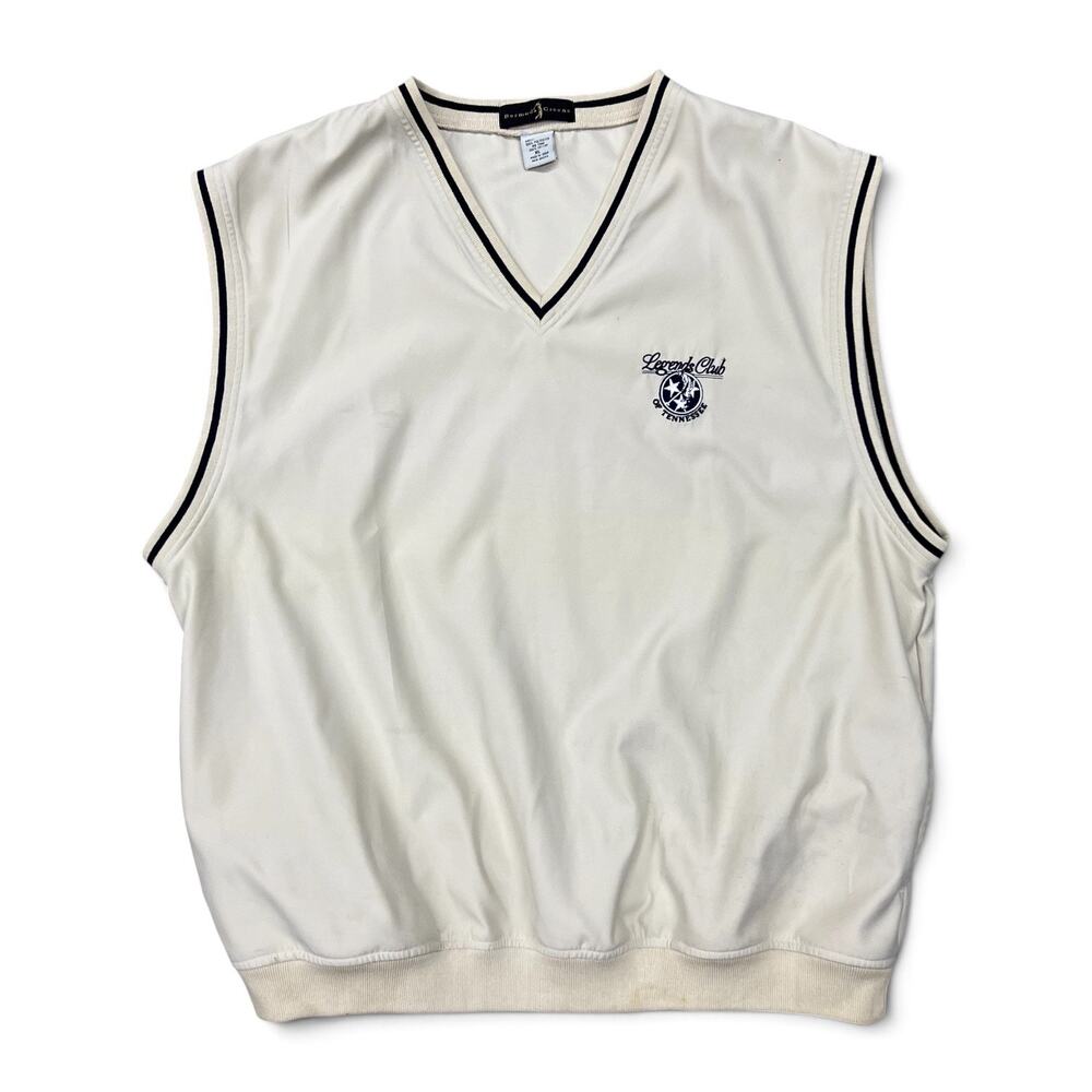 Vintage Legends Club of Tennessee Golf Vest Bermuda Greens V Neck XL Embroidered